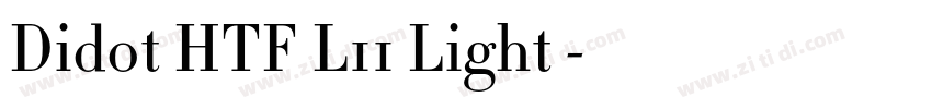 Didot HTF L11 Light 字体转换